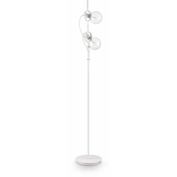 Image of Ideal Lux Radio - 2 Light Floor Lamp White, E27