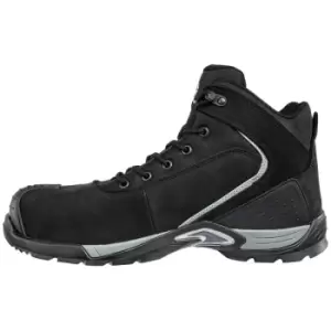 Image of Albatros Mens Runner XTS Leather Mid Cut Safety Boots (7 UK) (Black) - Black