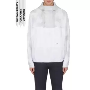 Image of Armani Exchange Floral Pullover Jacket - White