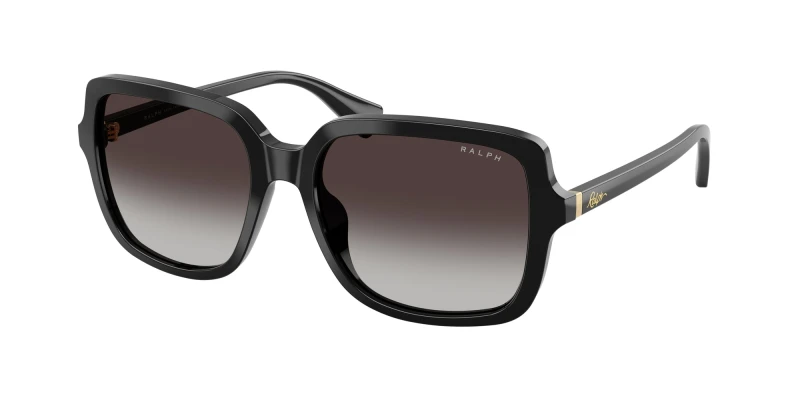 Image of Ralph Lauren Woman Ralph Lauren RA5333U 50018G Sunglasses Acetate Black Grey Squared Normal Shaded Black Sunglasses Woman Acetate