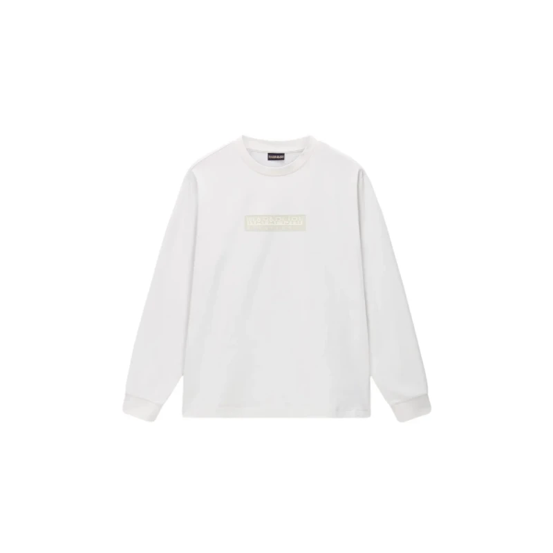 Image of Cotton sweatshirt Napapijri Box Logo Blanc Male M