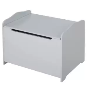 Image of HOMCOM 40x60cm Kids Safe Closing Storage Box 3 Yrs Plus Grey