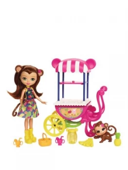 Image of Enchantimals Fruit Cart Doll Set