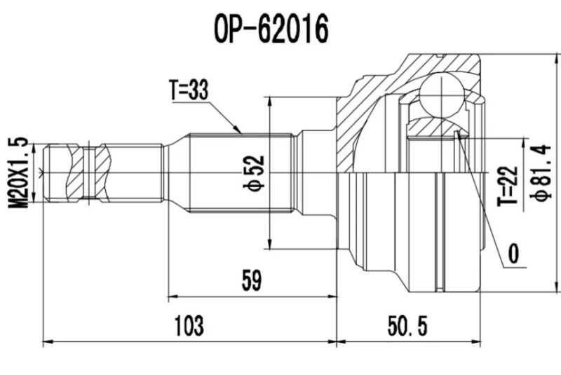 Image of PROCARO 77-OP-800 CV Joint Joint Kit,drive shaft (5)