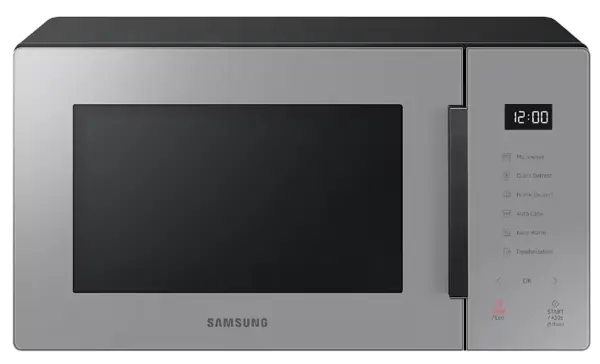 Image of Samsung Glass Front 23 Litre Solo Microwave - Slate Gray in Grey (MS23T5018AG/EU)