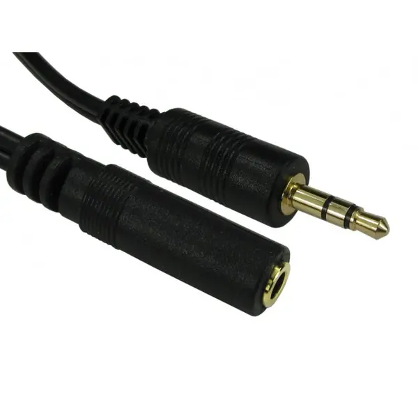 Image of Cables Direct 3m 3.5mm Stereo Extension Cable, Black