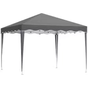 Image of Outsunny 3 x 3m Grey Pop-Up Gazebo with Carry Bag Shelter with Carry Bag Grey - Garden & Outdoor