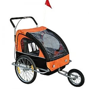 Image of HOMCOM Baby Stroller & Trailer 5664-1098 Orange