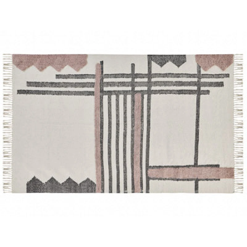 Image of Beliani Rug Muradiye Beige 160 X 230 Cm Cotton