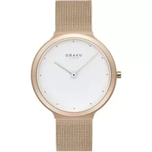 Image of Ladies Obaku Satin Lille Rose Watch