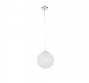 Image of Globe Ceiling Pendant 30cm Round 1 x E27, Chrome