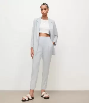 Image of AllSaints Womens Aleida Tri Trousers, Powdered Blue, Size: 8