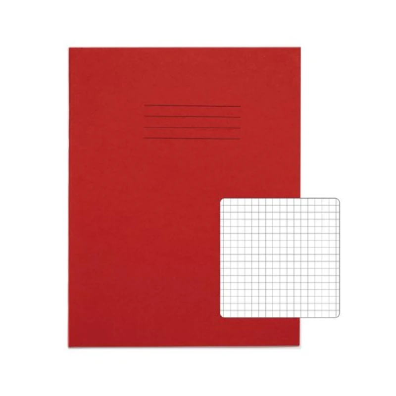 Image of Rhino 226 x 178mm Exercise Book 80 Page S5 Red (100 Pack) VEX554-382-6