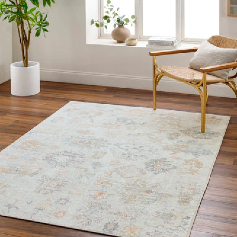 Image of Our Pnw Home X Livabliss Vintage Oriental Boho Light Brown Olympic Area Rug 160 X 213cm - Easy Care, Ideal For Living Room