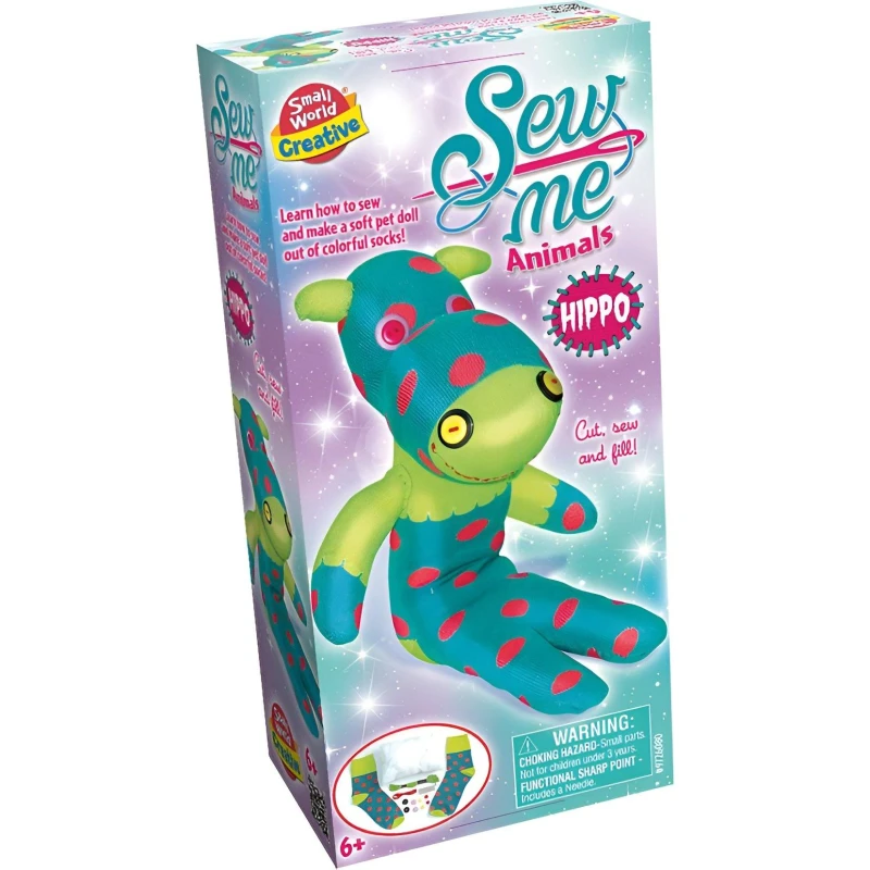Image of Small World Toys Sew-Me Animals Hippo Multi unisex One Size