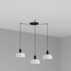 Image of Faro Tatawin Small 3 Light White Cluster Drop Pendant Lamp
