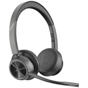 Image of POLY Voyager 4320 USB-A/C Teams PC On-ear headset Bluetooth (1075101), Corded (1075100) Stereo Black Headset, Volume control