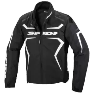 Image of Spidi Sportmaster H2Out Black White Motorcycle Jacket 3XL