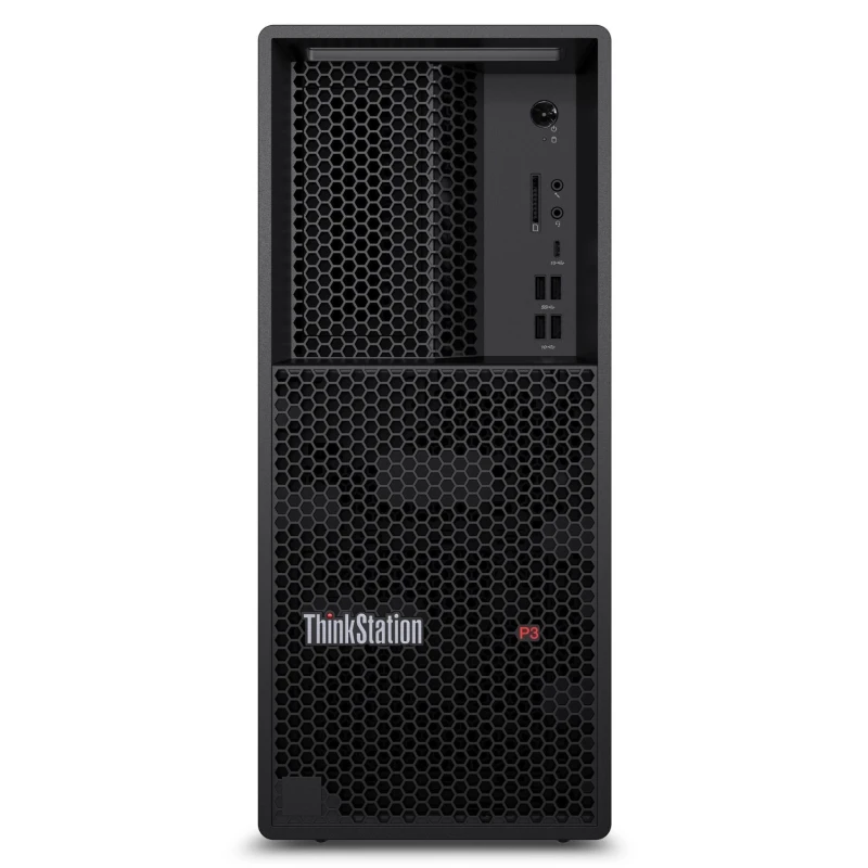 Image of Lenovo ThinkStation P3 Tower Workstation, Intel Core i9-14900K, 32GB DDR5, 1TB SSD, No-DVD, Intel UHD, Windows 11 Pro, 3 Year 30GS009TUK