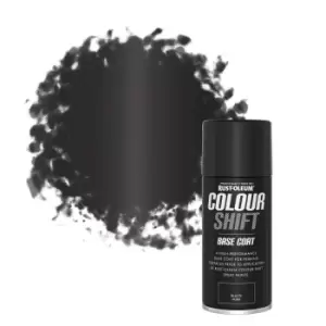 Image of Rust-Oleum Colour Shift Black Gloss Multi Surface Basecoat Spray Paint, 150Ml