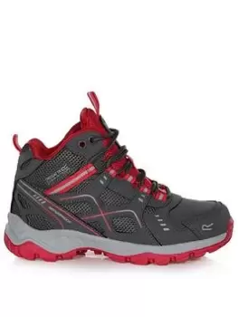 Image of Regatta Vendeavour Junior Walking Boot, Grey/Pink, Size 2 Older