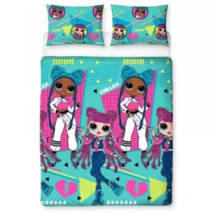 Image of LOL Surprise Childrens/Kids OMG Beat Reversible Duvet Cover Set (Single) (Multicoloured)