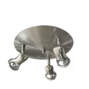 Image of Cristal New Flipper 3-Light Flush Mount 3xGU10 Satin Nickel