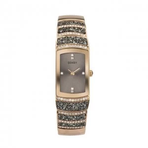Image of Seksy Grey And Rose Gold Fashion Watch - 2743