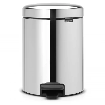 Image of Brabantia 5 Litre New Icon Pedal Bin - Brilliant Steel