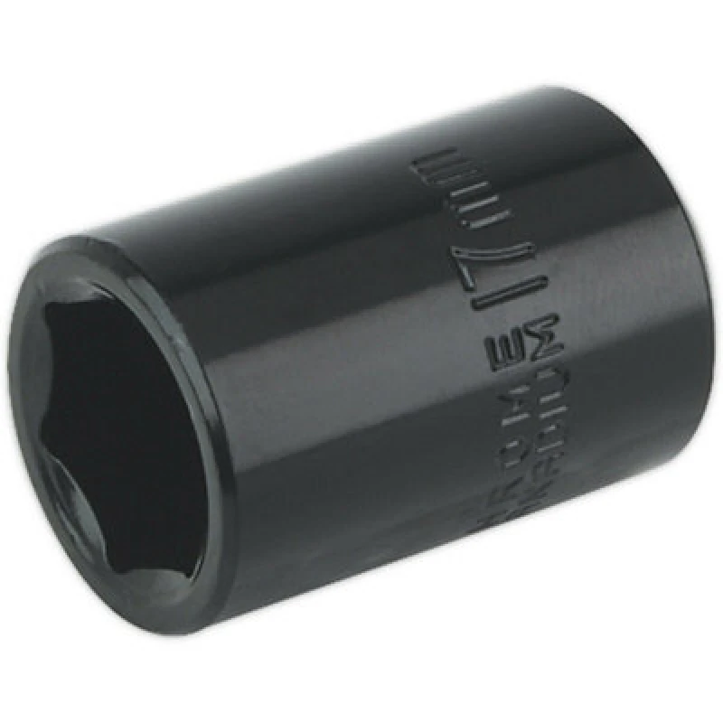 Image of Loops 17mm Forged Impact Socket - 1/2 Inch Sq Drive - Chrome-Vanadium Wrench Socket Multi