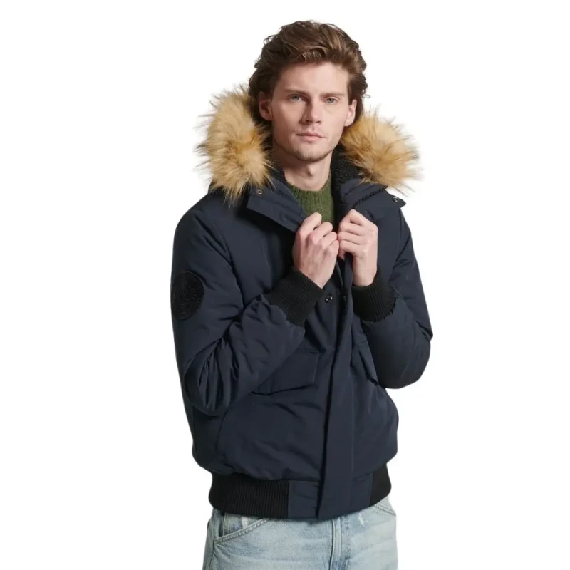 Image of Superdry's Everest Hooded Coat Bleu Male M