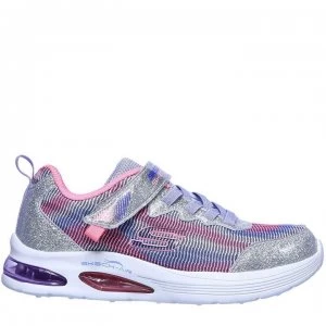 Image of Skechers Air Dual Child Girls Trainers - Silver