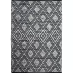 Image of Sheya Black and Natural Rug Black/White