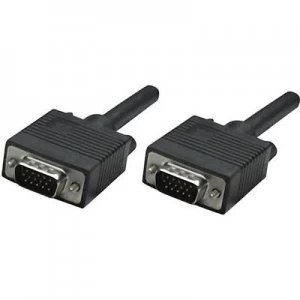 Image of Manhattan VGA Cable 20.00 m screwable Black [1x VGA plug - 1x VGA plug]