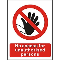 Image of Prohibition Sign No Access Plastic 40 x 30 cm