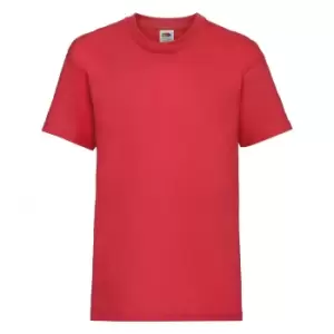 Image of Fruit Of The Loom Childrens/Kids Unisex Valueweight Short Sleeve T-Shirt (12-13) (Red)