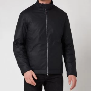 Image of Barbour Tartan Mens Barnby Wax Jacket - Navy - M