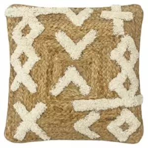 Image of Furn Camfa Jute Braided Cushion Cover (One Size) (Natural)
