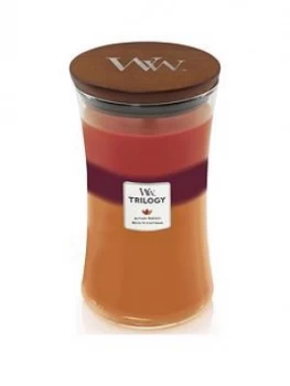Image of Woodwick Large Hourglass Trilogy Candle ; Autumn Harvest