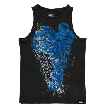 Image of No Fear Graphic Vest Junior Boys - Charcoal Bike