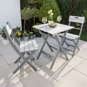 Image of Grigio 2 Seater Bistro Set Grey