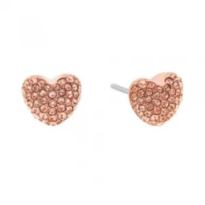 Image of Michael Kors Brilliance Rose Gold Plated Heart Earrings MKJ6320791