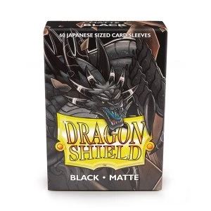 Image of Dragon Shield Matte Black Japanese size Card Sleeves - 60 Sleeves