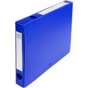 Image of Exacompta PP Opaque Filing Box A4 40mm, Blue, Pack of 10