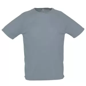 Image of SOLS Mens Sporty Short Sleeve Performance T-Shirt (S) (Pure Grey)
