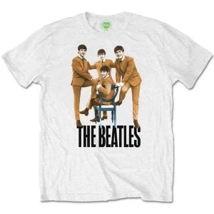 Image of The Beatles Chair Mens Large T-Shirt - White