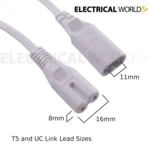 Image of KnightsBridge Connection Leads for Knightsbridge T5 Fluorescent Link Light - 1m