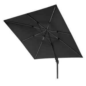 Image of Platinum Challenger T2 Glow 3m Square Parasol (base not included) - Anthracite Grey