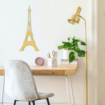 Image of E?ffel Tower Metal Decor - Gold Gold Decorative Metal Wall Accessory