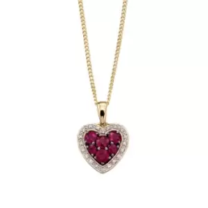 Image of Ruby Heart Diamond Pendant GP2165R